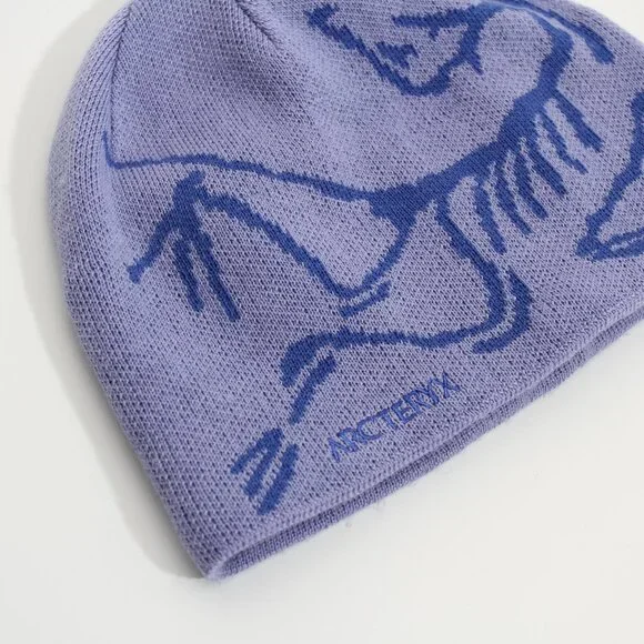 Arc'teryx Bird Head Toque Beenie Hat Moonstone/Electra Purple Wool